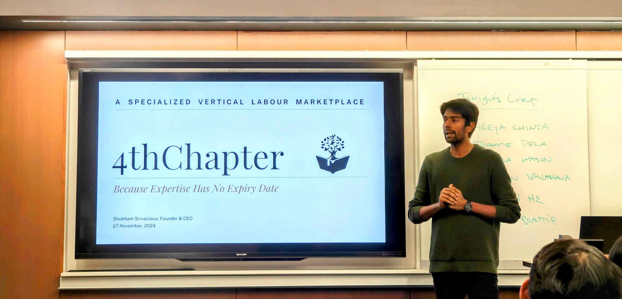 Pitching 4thChapter at CMU's Heinz College