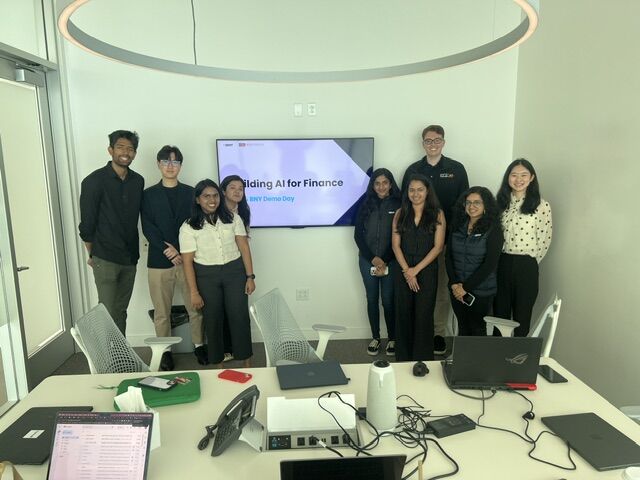 Shubham's team consulting with BNY