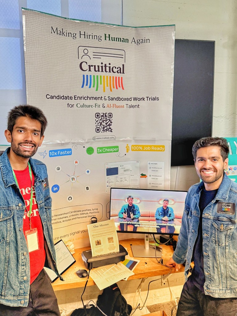 With Yash at our Cruitical booth, making hiring human again